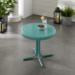Crosley Griffith 22 Inch Outdoor Metal Side Table - CO1011A - The Home Selection