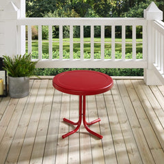 Crosley Griffith 22 Inch Outdoor Metal Side Table - CO1011A - The Home Selection
