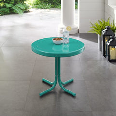 Crosley Griffith 22 Inch Outdoor Metal Side Table - CO1011A - The Home Selection