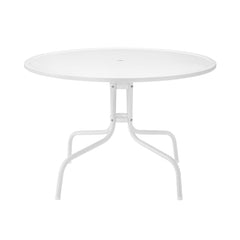 Crosley Griffith 39 Inch Outdoor Metal Dining Table - White Satin -CO1012A-WH - The Home Selection