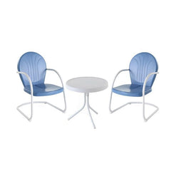Crosley Griffith 3pc Outdoor Metal Armchair Set - KO10004 - The Home Selection