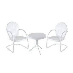 Crosley Griffith 3pc Outdoor Metal Armchair Set - KO10004 - The Home Selection