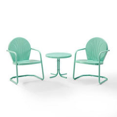 Crosley Griffith 3pc Outdoor Metal Armchair Set - KO10004 - The Home Selection