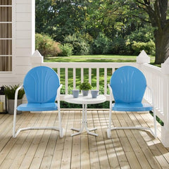 Crosley Griffith 3pc Outdoor Metal Armchair Set - KO10004 - The Home Selection