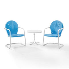 Crosley Griffith 3pc Outdoor Metal Armchair Set - KO10004 - The Home Selection