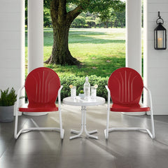 Crosley Griffith 3pc Outdoor Metal Armchair Set - KO10004 - The Home Selection