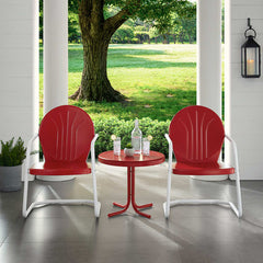 Crosley Griffith 3pc Outdoor Metal Armchair Set - KO10004 - The Home Selection