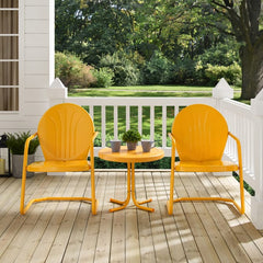 Crosley Griffith 3pc Outdoor Metal Armchair Set - KO10004 - The Home Selection
