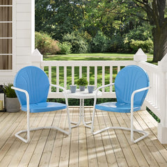 Crosley Griffith 3pc Outdoor Metal Armchair Set - KO10004 - The Home Selection