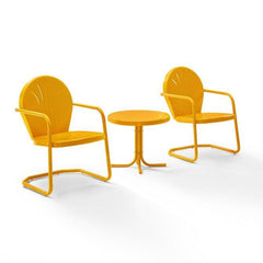 Crosley Griffith 3pc Outdoor Metal Armchair Set - KO10004 - The Home Selection