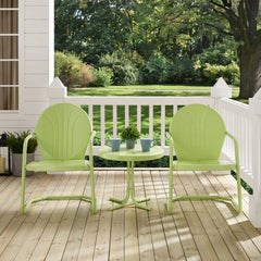 Crosley Griffith 3pc Outdoor Metal Armchair Set - KO10004 - The Home Selection