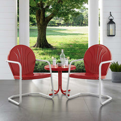 Crosley Griffith 3pc Outdoor Metal Armchair Set - KO10004 - The Home Selection