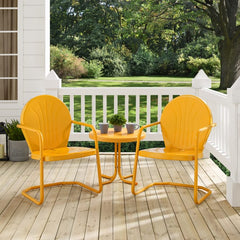 Crosley Griffith 3pc Outdoor Metal Armchair Set - KO10004 - The Home Selection