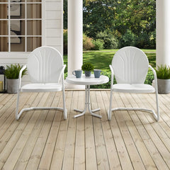 Crosley Griffith 3pc Outdoor Metal Armchair Set - KO10004 - The Home Selection