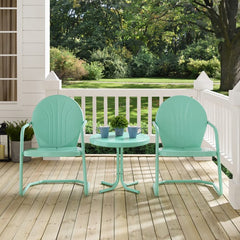 Crosley Griffith 3pc Outdoor Metal Armchair Set - KO10004 - The Home Selection