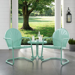 Crosley Griffith 3pc Outdoor Metal Armchair Set - KO10004 - The Home Selection