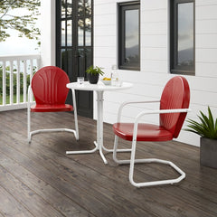 Crosley Griffith 3pc Outdoor Metal Bistro Set - KO10008 - The Home Selection