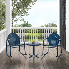 Crosley Griffith 3pc Outdoor Metal Rocking Chair Set - KO10020 - The Home Selection