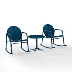 Crosley Griffith 3pc Outdoor Metal Rocking Chair Set - KO10020 - The Home Selection