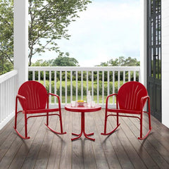 Crosley Griffith 3pc Outdoor Metal Rocking Chair Set - KO10020 - The Home Selection