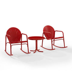Crosley Griffith 3pc Outdoor Metal Rocking Chair Set - KO10020 - The Home Selection