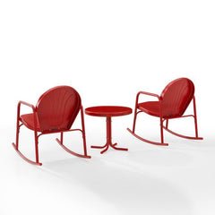 Crosley Griffith 3pc Outdoor Metal Rocking Chair Set - KO10020 - The Home Selection