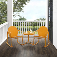 Crosley Griffith 3pc Outdoor Metal Rocking Chair Set - KO10020 - The Home Selection