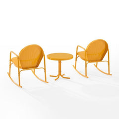 Crosley Griffith 3pc Outdoor Metal Rocking Chair Set - KO10020 - The Home Selection