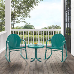 Crosley Griffith 3pc Outdoor Metal Rocking Chair Set - KO10020 - The Home Selection