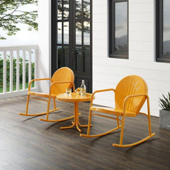 Crosley Griffith 3pc Outdoor Metal Rocking Chair Set - KO10020 - The Home Selection