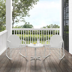 Crosley Griffith 3pc Outdoor Metal Rocking Chair Set - KO10020 - The Home Selection