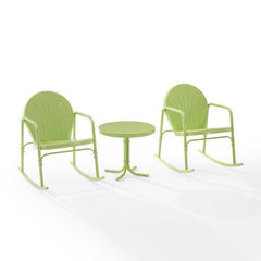 Crosley Griffith 3pc Outdoor Metal Rocking Chair Set - KO10020 - The Home Selection