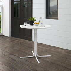 Crosley Griffith Outdoor Metal Bistro Table - CO1014-WH - The Home Selection