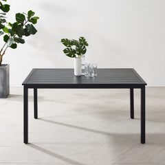 Crosley Hansen Outdoor Metal Dining Table Matte-Black - CO6305-MB - The Home Selection