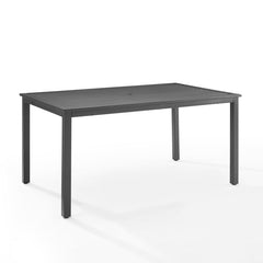 Crosley Hansen Outdoor Metal Dining Table Matte-Black - CO6305-MB - The Home Selection