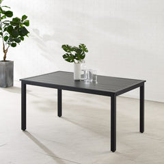 Crosley Hansen Outdoor Metal Dining Table Matte-Black - CO6305-MB - The Home Selection