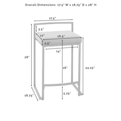 Crosley Harlowe 17.50 Inch 2pc Counter Stool Set - CF501924 - The Home Selection