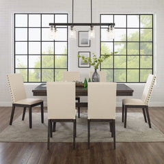 Crosley Hayden 101 Inch 7pc Dining Set Slate - KF13076SL - The Home Selection