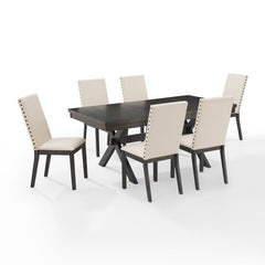 Crosley Hayden 101 Inch 7pc Dining Set Slate - KF13076SL - The Home Selection