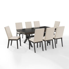 Crosley Hayden 101 Inch 9pc Dining Set Slate - KF13073SL - The Home Selection