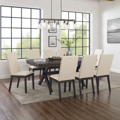 Crosley Hayden 101 Inch 9pc Dining Set Slate - KF13073SL - The Home Selection