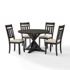 Crosley Hayden 105 Inch 5pc Round Dining Set Slate - KF13027SL - The Home Selection
