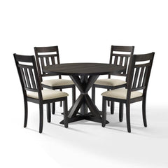 Crosley Hayden 105 Inch 5pc Round Dining Set Slate - KF13027SL - The Home Selection