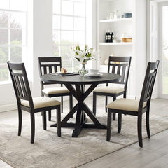 Crosley Hayden 105 Inch 5pc Round Dining Set Slate - KF13027SL - The Home Selection