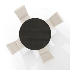 Crosley Hayden 108 Inch 5pc Round Dining Set Slate - KF13074SL - The Home Selection