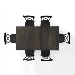 Crosley Hayden 123 Inch 7pc Dining Set W/Camille Chairs Matte-Black - KF20011SL-MB - The Home Selection