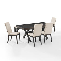 Crosley Hayden 90 Inch 6pc Dining Set Slate - KF13075SL - The Home Selection