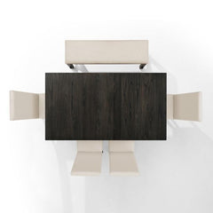 Crosley Hayden 90 Inch 6pc Dining Set Slate - KF13075SL - The Home Selection