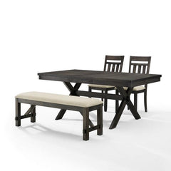 Crosley Hayden 91 Inch 4pc Dining Set - KF13025SL - The Home Selection