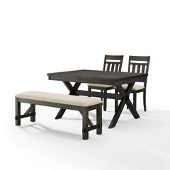Crosley Hayden 91 Inch 4pc Dining Set - KF13025SL - The Home Selection